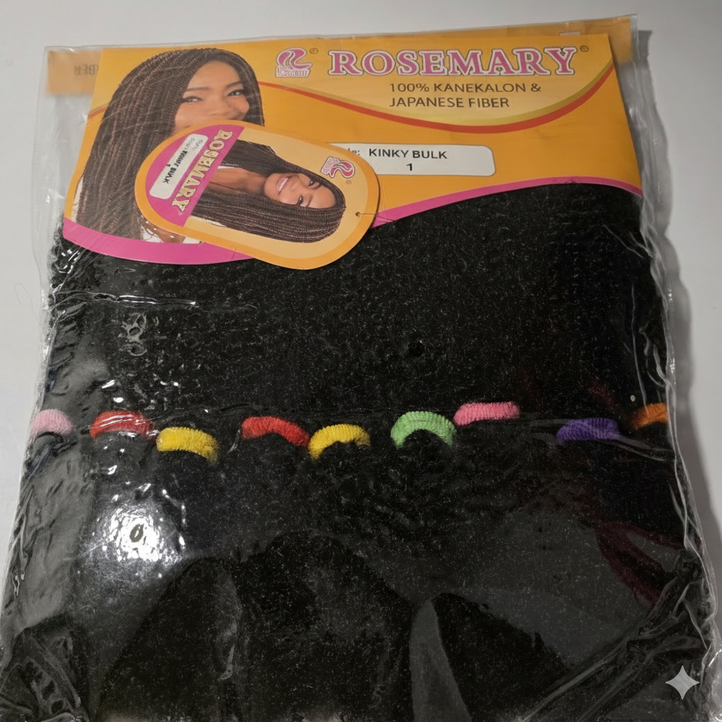Rosemary Kinky Bulk Hair – Premium Kanekalon Fiber for Crochet Braids & Twists