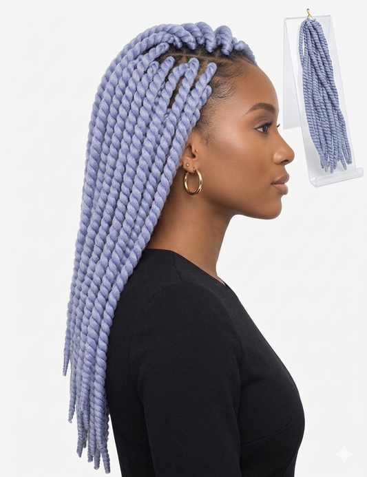 5Packs Silver Crochet Hair Twists 22 Inches – Pre-Twisted Braiding Hair Extensions for Crochet Hairstyles
