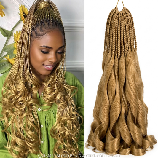 8 Packs 24 Inches Spiral French Curl Braiding Hair – Curly Tips | Tangle-Free