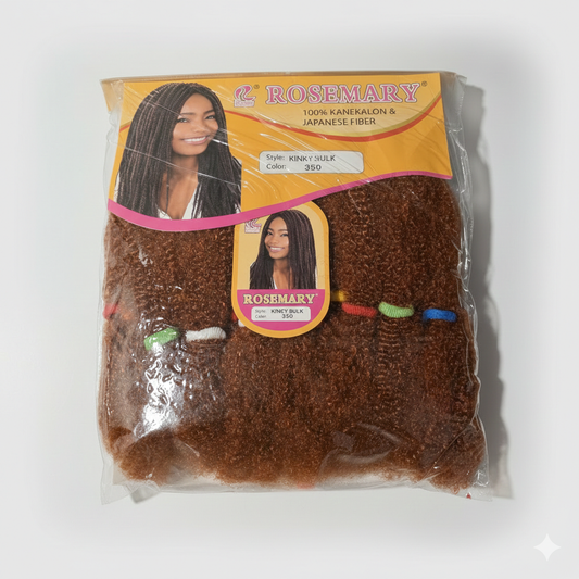 Rosemary Kinky Bulk Hair – Premium Kanekalon Fiber for Crochet Braids & Twists