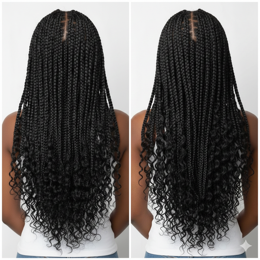 Boho Braids Crochet Hair – 40" Natural Curls – Premium Synthetic Fiber