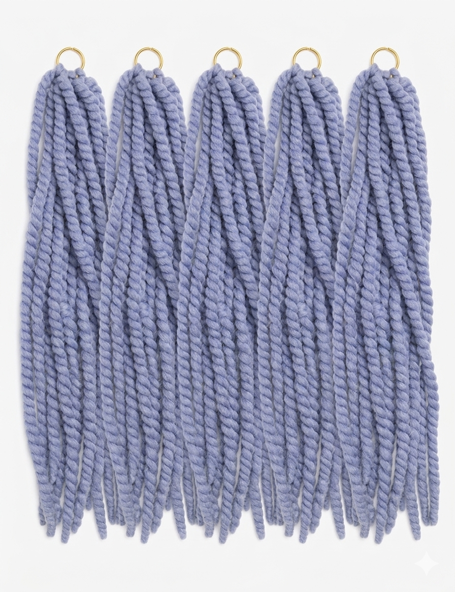 5Packs Silver Crochet Hair Twists 22 Inches – Pre-Twisted Braiding Hair Extensions for Crochet Hairstyles