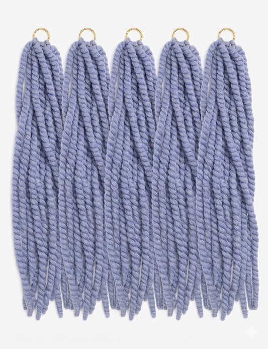 5Packs Silver Crochet Hair Twists 22 Inches – Pre-Twisted Braiding Hair Extensions for Crochet Hairstyles