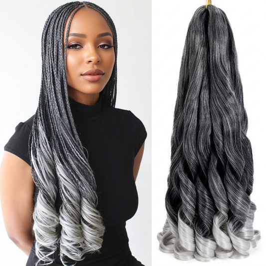 8 Packs 24 Inches Spiral French Curl Braiding Hair – Curly Tips | Tangle-Free